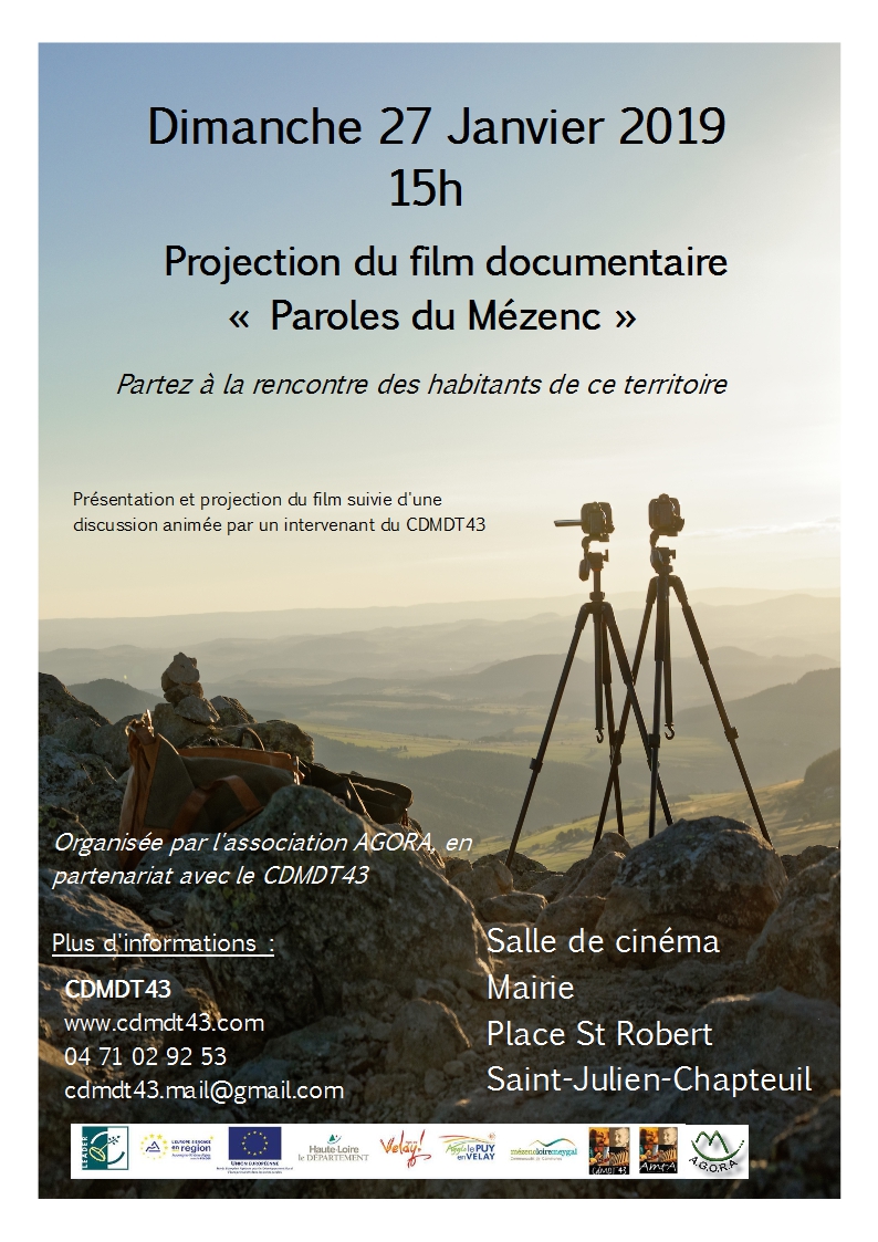 Projection du film « Paroles du Mézenc » (Saint-Julien-Chapteuil)